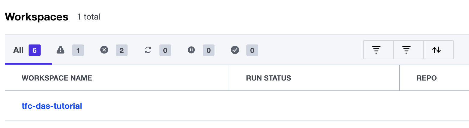 Figure 2 - Workspace in Terraform Cloud Figure 2 - Workspace in Terraform Cloud